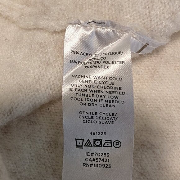 Loft open cardigan in soft white/beige, Size Small Petite - Picture 9 of 9